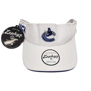 Vancouver Canucks NHL Licensed White Visor Hat By Zephyr
